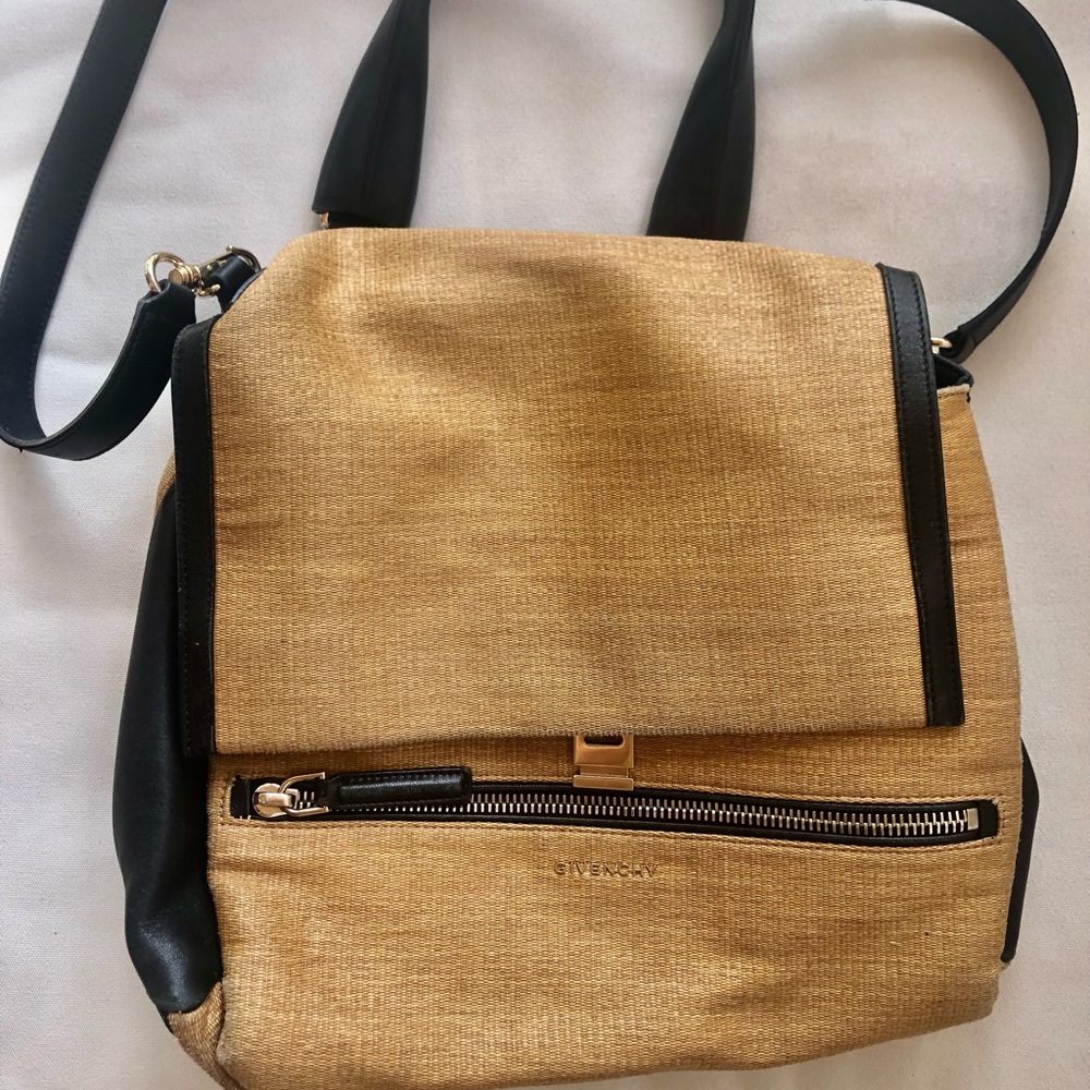 Givenchy Raffia Pure Flap Pandora Pure Satchel
